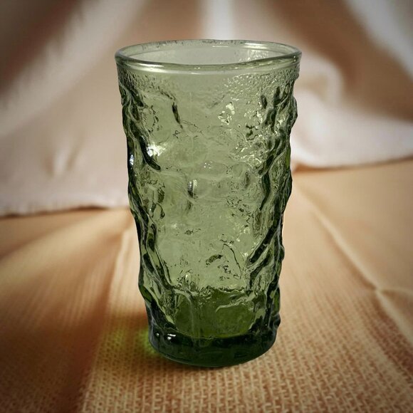 4 Lido Green Glasses Juice Glasses Tumblers Anchor Hocking Milano - Picture 9 of 9